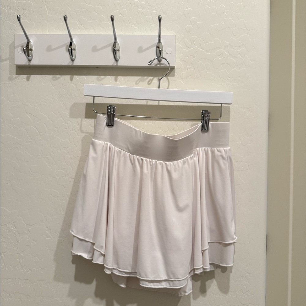 White tennis skirt